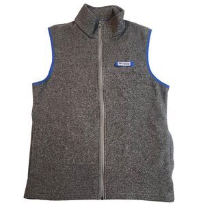 Columbia Fleece Vest Mens Medium Gray PFG Preppy Outdoor Full Zip Cabincore Coat